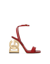 Patent leather sandals with 3.5 heel - | Dolce & Gabbana