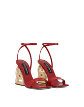 Patent leather sandals with 3.5 heel - | Dolce & Gabbana