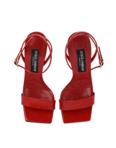 Patent leather sandals with 3.5 heel - | Dolce & Gabbana