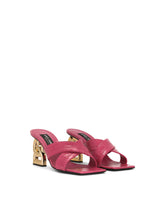 Crocodile-print calfskin mules with DG pop heel - | Dolce & Gabbana