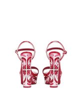 Printed polished calfskin platform sandals - | Dolce & Gabbana