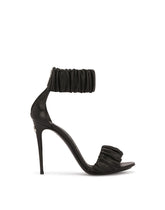 Gathered nappa leather sandals - | Dolce & Gabbana