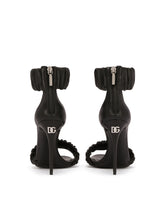 Gathered nappa leather sandals - | Dolce & Gabbana