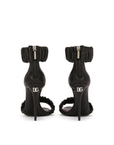 Gathered nappa leather sandals - | Dolce & Gabbana