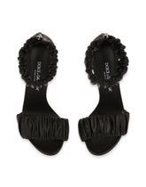 Gathered nappa leather sandals - | Dolce & Gabbana