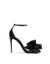 Polished calfskin sandals with ruching - | Dolce & Gabbana