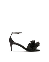 Polished calfskin sandals with ruching - | Dolce & Gabbana