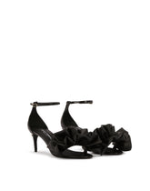 Polished calfskin sandals with ruching - | Dolce & Gabbana