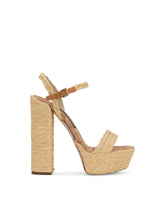 Woven raffia platform sandals - | Dolce & Gabbana