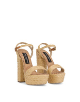 Woven raffia platform sandals - | Dolce & Gabbana