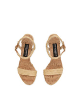 Woven raffia platform sandals - | Dolce & Gabbana
