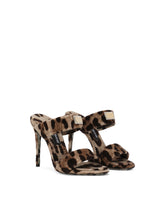 Leopard-print terrycloth sandals - | Dolce & Gabbana