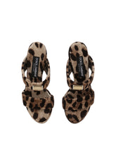 Leopard-print terrycloth sandals - | Dolce & Gabbana