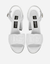 Calfskin platform sandals - | Dolce & Gabbana