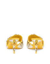 Majolica-print brocade mules with embroidery - | Dolce & Gabbana
