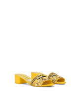 Slides with thread embroidery - | Dolce & Gabbana