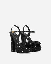 Printed satin platform sandals - | Dolce & Gabbana