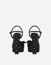 Printed satin platform sandals - | Dolce & Gabbana