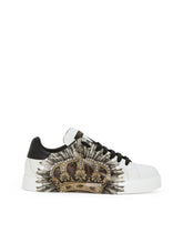 PRINTED CALFSKIN PORTOFINO SNEAKERS - | Dolce & Gabbana