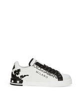 PORTOFINO SNEAKERS IN PRINTED PATENT CALFSKIN - | Dolce & Gabbana