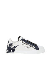 PORTOFINO SNEAKERS IN PRINTED PATENT CALFSKIN - | Dolce & Gabbana
