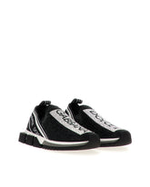 Logotape Sorrento sneaker with fusible crystals - | Dolce & Gabbana