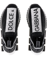 Logotape Sorrento sneaker with fusible crystals - | Dolce & Gabbana