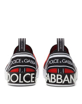 Slip-on Portofino sneakers in mesh - | Dolce & Gabbana