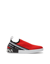 Slip-on Portofino sneakers in mesh - | Dolce & Gabbana