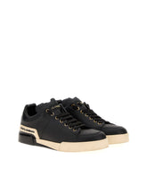 CALFSKIN NAPPA PORTOFINO SNEAKERS WITH PAINTED SOLE - | Dolce & Gabbana