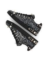 Calfskin nappa Portofino sneakers with studs - | Dolce & Gabbana