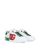 Calfskin Portofino sneakers - | Dolce & Gabbana