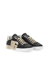 Calfskin Portofino sneakers - | Dolce & Gabbana