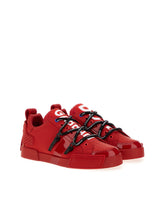 Portofino sneakers in calfskin and patent leather - | Dolce & Gabbana