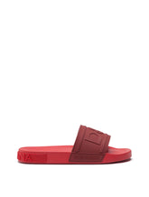Rubber beachwear slides with DG logo - | Dolce & Gabbana