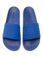 Rubber beachwear slides with DG logo - | Dolce & Gabbana