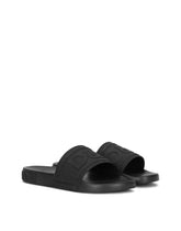 Rubber beachwear slides with DG logo - | Dolce & Gabbana