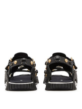 NS1 SANDALS IN COWHIDE WITH STONE EMBROIDERY - | Dolce & Gabbana