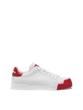 Calfskin nappa Portofino sneakers with rubber toe - | Dolce & Gabbana