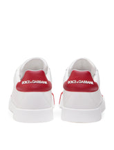 Calfskin nappa Portofino sneakers with rubber toe - | Dolce & Gabbana
