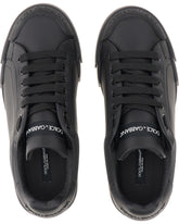 Calfskin nappa Portofino sneakers with rubber toe - | Dolce & Gabbana