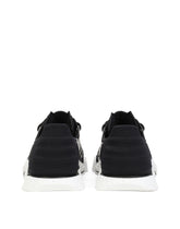 Mixed-materials NS1 slip-on sneakers with logo print - | Dolce & Gabbana