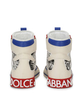 Calfskin Custom 2.Zero high-top sneakers with graffiti print - | Dolce & Gabbana