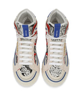 Calfskin Custom 2.Zero high-top sneakers with graffiti print - | Dolce & Gabbana