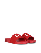 Rubber beachwear slides with DG Millennials logo - | Dolce & Gabbana