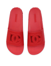 Rubber beachwear slides with DG Millennials logo - | Dolce & Gabbana