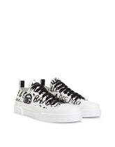Canvas Portofino Light sneakers with DG logo print - | Dolce & Gabbana