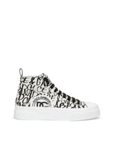 Canvas Portofino Light mid-top sneakers with DG logo print - | Dolce & Gabbana