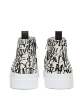 Canvas Portofino Light mid-top sneakers with DG logo print - | Dolce & Gabbana