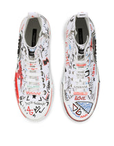 Hand-painted graffiti canvas Portofino Light mid-top sneakers - | Dolce & Gabbana
